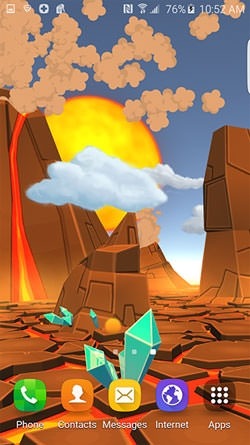 Cartoon Volcano 3D Android Wallpaper Image 1