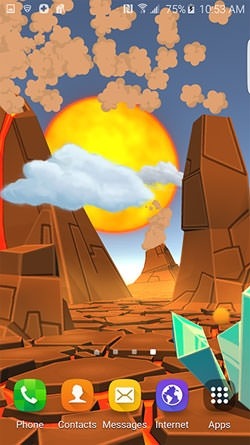 Cartoon Volcano 3D Android Wallpaper Image 2