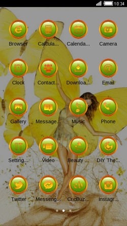 Girl Yellow CLauncher Android Theme Image 2