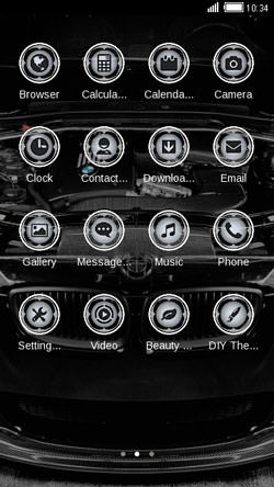 Black BMW CLauncher Android Theme Image 2