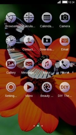 Orange Flower CLauncher Android Theme Image 2