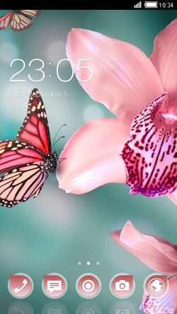 Pink Orchid CLauncher Android Theme Image 1