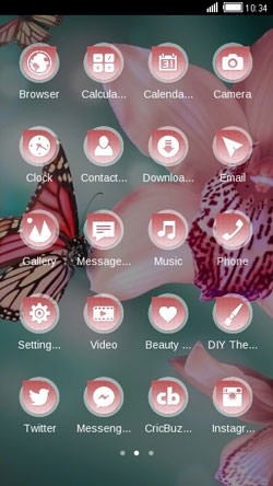 Pink Orchid CLauncher Android Theme Image 2