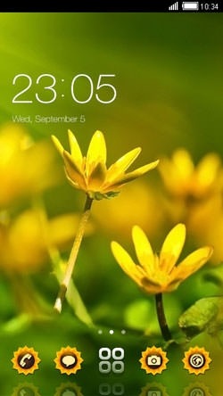 Yellow Flowers CLauncher Android Theme Image 1