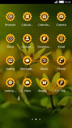 Yellow Flowers CLauncher Android Theme Image 2