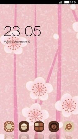 Abstract Pink Flower CLauncher Android Theme Image 1