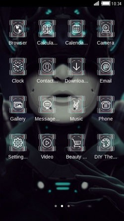 Cyborg Lady CLauncher Android Theme Image 2