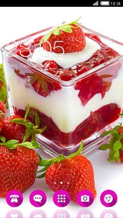Strawberry Shake CLauncher Android Theme Image 1