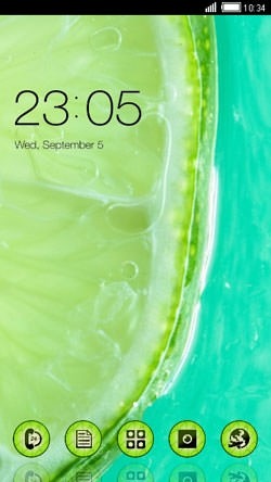 Green Lemon CLauncher Android Theme Image 1