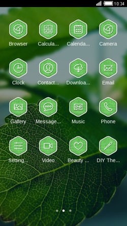 Green Leaf CLauncher Android Theme Image 2