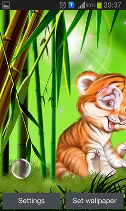 Cute Tiger Cub Android Wallpaper Image 1