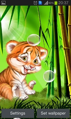 Cute Tiger Cub Android Wallpaper Image 2