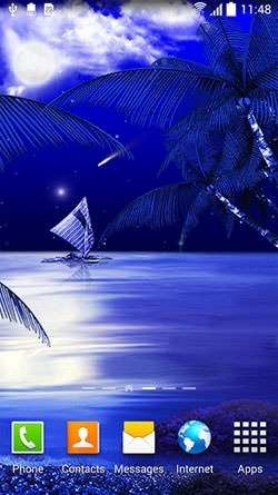 Night Beach Android Wallpaper Image 1