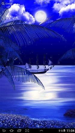 Night Beach Android Wallpaper Image 2