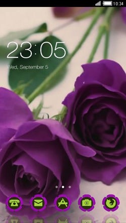 Purple Roses CLauncher Android Theme Image 1