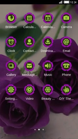 Purple Roses CLauncher Android Theme Image 2