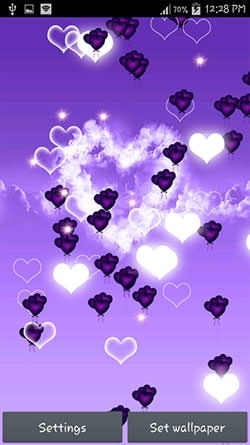 Purple Heart Android Wallpaper Image 2