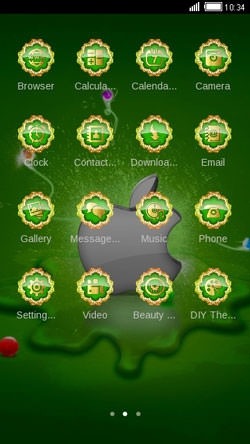 Green Apple CLauncher Android Theme Image 2