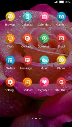 Pink Rose CLauncher Android Theme Image 2