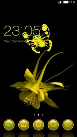 Yellow Flower CLauncher Android Theme Image 1