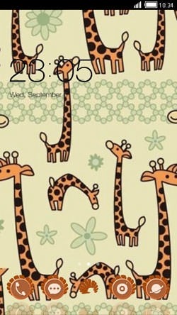 Cute Girrafe CLauncher Android Theme Image 1