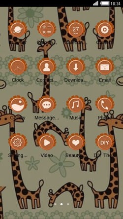 Cute Girrafe CLauncher Android Theme Image 2