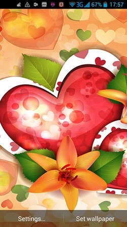 Hearts Of Love Android Wallpaper Image 1