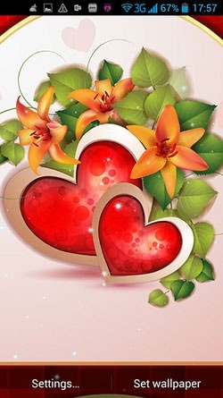Hearts Of Love Android Wallpaper Image 2