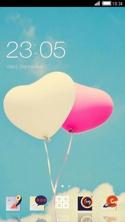 Balloon Hearts CLauncher Android Theme Image 1