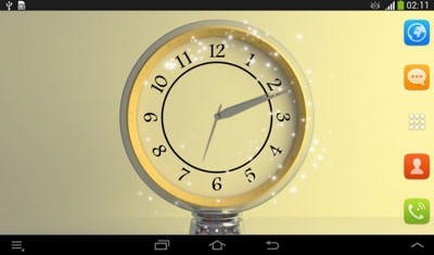 Silver Clock Android Wallpaper Image 1