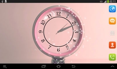 Silver Clock Android Wallpaper Image 2