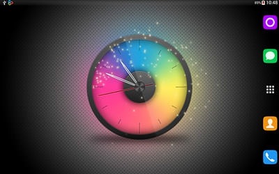Rainbow Clock Android Wallpaper Image 1