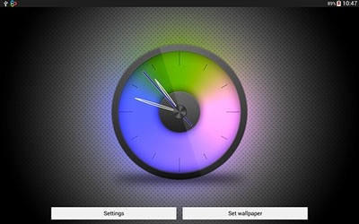 Rainbow Clock Android Wallpaper Image 2