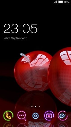 Red Apple CLauncher Android Theme Image 1