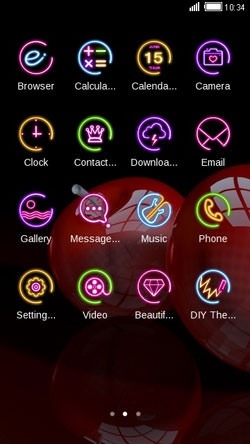 Red Apple CLauncher Android Theme Image 2