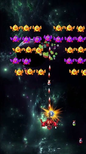 Space Invaders: Chicken Shooter Android Game Image 2