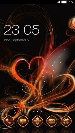 Abstract Hearts CLauncher Android Theme Image 1