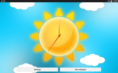 Sunny Weather Clock Android Wallpaper Image 2