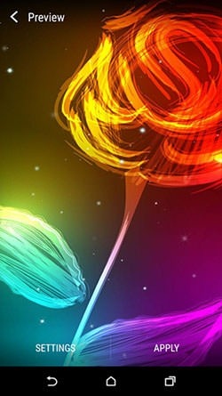 Neon Flower Android Wallpaper Image 1