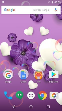 Purple And Pink Love Android Wallpaper Image 1
