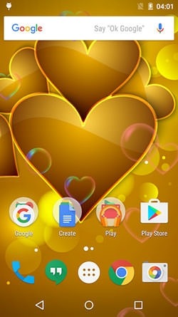 Red And Gold Love Android Wallpaper Image 1