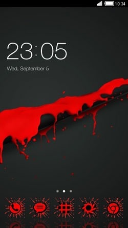 Blood CLauncher Android Theme Image 1