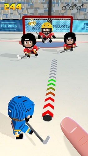 Blocky Hockey: Ice Runner Android Game Image 1