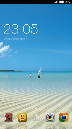 Beach CLauncher Android Theme Image 1