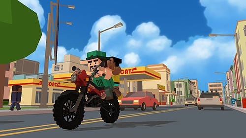 Moto Rider 3D: Blocky City 17 Android Game Image 2