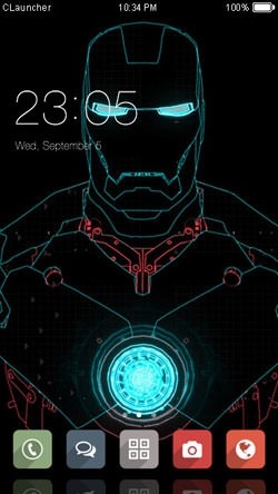 Ironman CLauncher Android Theme Image 1