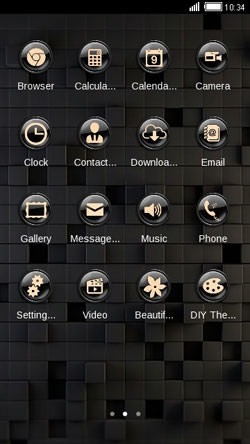 Black Blocks CLauncher Android Theme Image 2