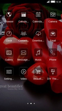 Red Hearts CLauncher Android Theme Image 2