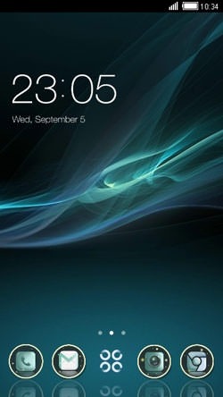Abstract Blue CLauncher Android Theme Image 1