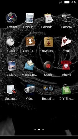 Black Rose CLauncher Android Theme Image 2